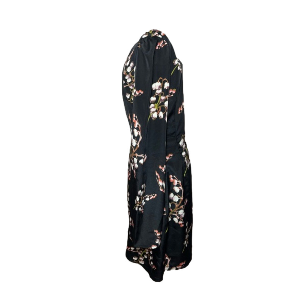 Mm Couture by Miss Me Dress Silky Polysester Cherry Blossom Print Size Small - Picture 5 of 10